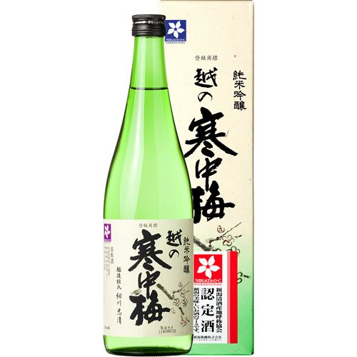 長者盛「越の寒中梅」純米吟醸　720ml【バラ売り】　　　1157円