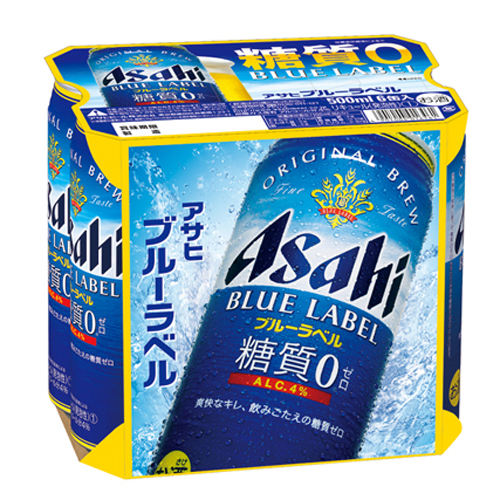アサヒ　ブルーラベル　500ml　6缶P　　　 バラ販売不可