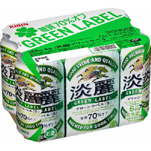 麒麟淡麗　グリーンラベル　350　6缶　パツク　　バラ販売不可　　　