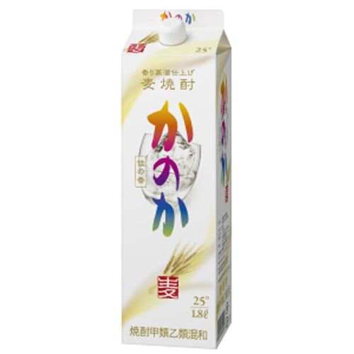 麦焼酎かのか25度　1800ml　パック【バラ売り】　　　1165円