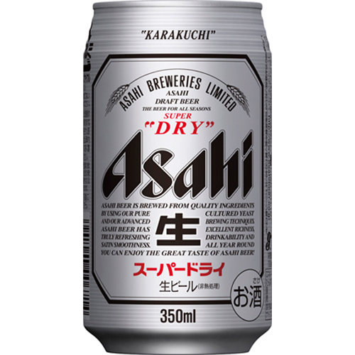 アサヒ「スーパーDRY」缶　350　　　　　　　 バラ販売不可　　